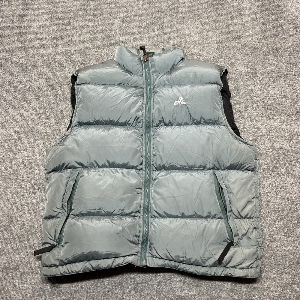 EMS Vest Womens Large Down Insulated Puffer Quilted Zip Pockets Outdoor